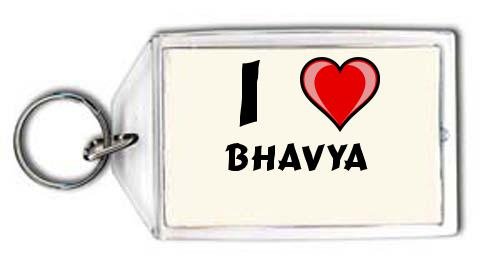 I love Bhavya Keychain (first name/surname/nickname): Amazon.co.uk ...