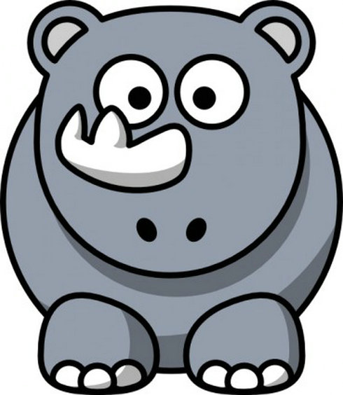 Cartoon rhino clip art - ClipartFox