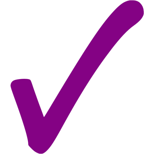 Purple check mark 7 icon - Free purple check mark icons