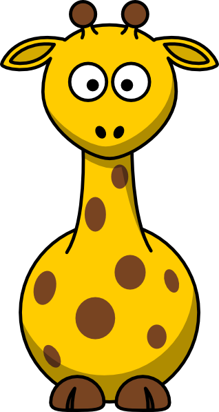 Cute Cartoon Giraffe Eating Leaves From Trees The Background And