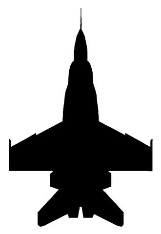 Fighter Jet Silhouette 6 Decal Sticker