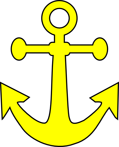 Yellow Anchor Clipart