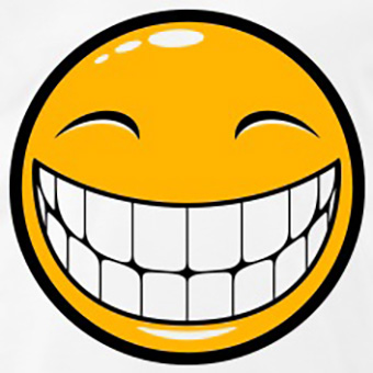 Smiley Symbol: 10 Happy Smileys Showing Teeth (Collection)