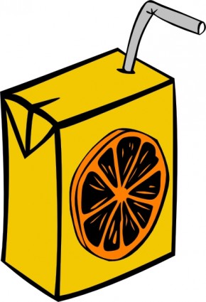 Orange juice carton clip art