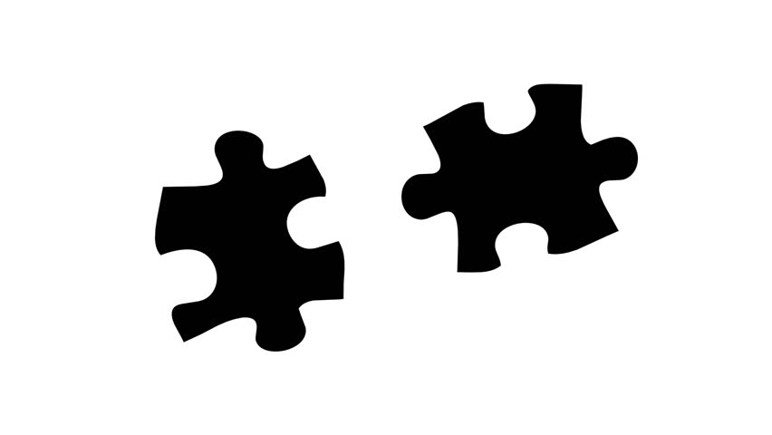 Matte, Background Puzzle Effect, 2 Pieces Puzzle. Stock Footage ...