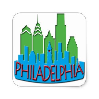 Philadelphia Skyline Stickers | Zazzle
