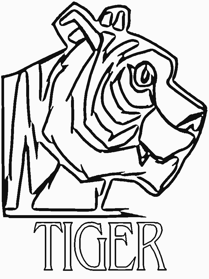 Tiger Face Coloring Page - AZ Coloring Pages