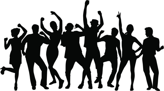 Silhouette Of A People Dancing Clip Art, Vector Images ...