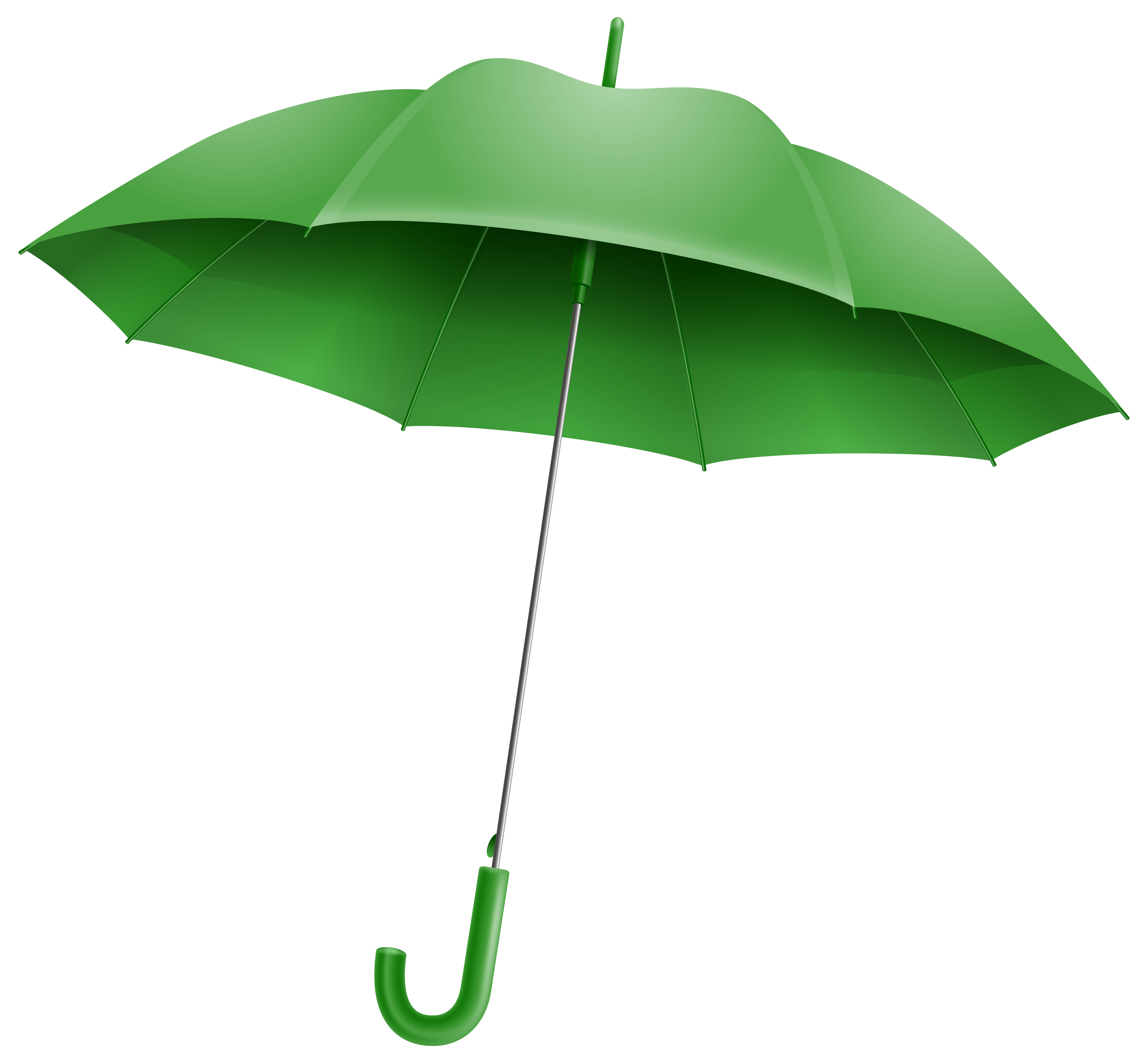 Green Umbrella PNG Clipart Image