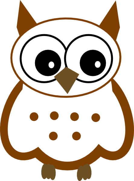 Cute snowy owl clipart