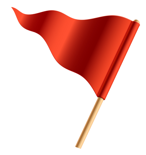 Small red flag clipart