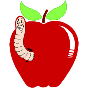 Apple with Worm 1 clipart, cliparts of Apple with Worm 1 free ...