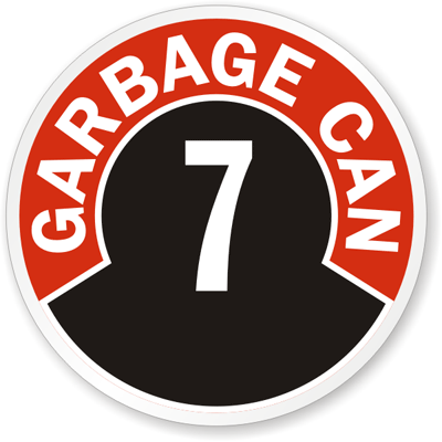 Garbage Can ID Signs