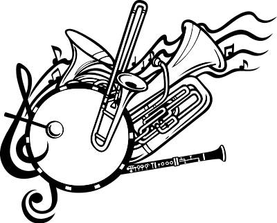 School Activities - Marching Band Clip Art