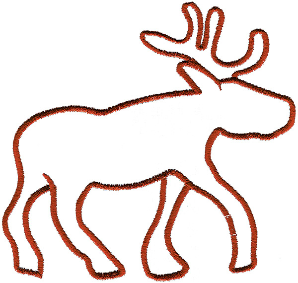 Animals Embroidery Design: Reindeer Outline from Grand Slam Designs