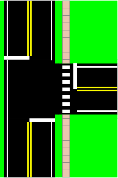 Three Way Intersection Clip Art