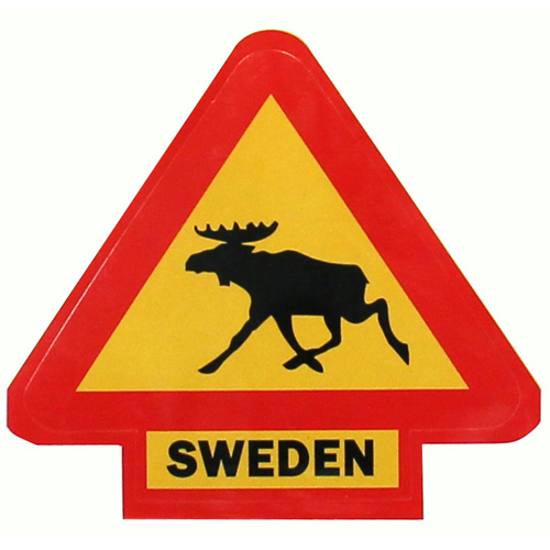 Sticker Moose Warning sign