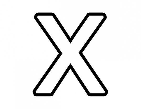 Letter X Clipart Black And White