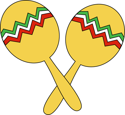 Mexican maracas clipart
