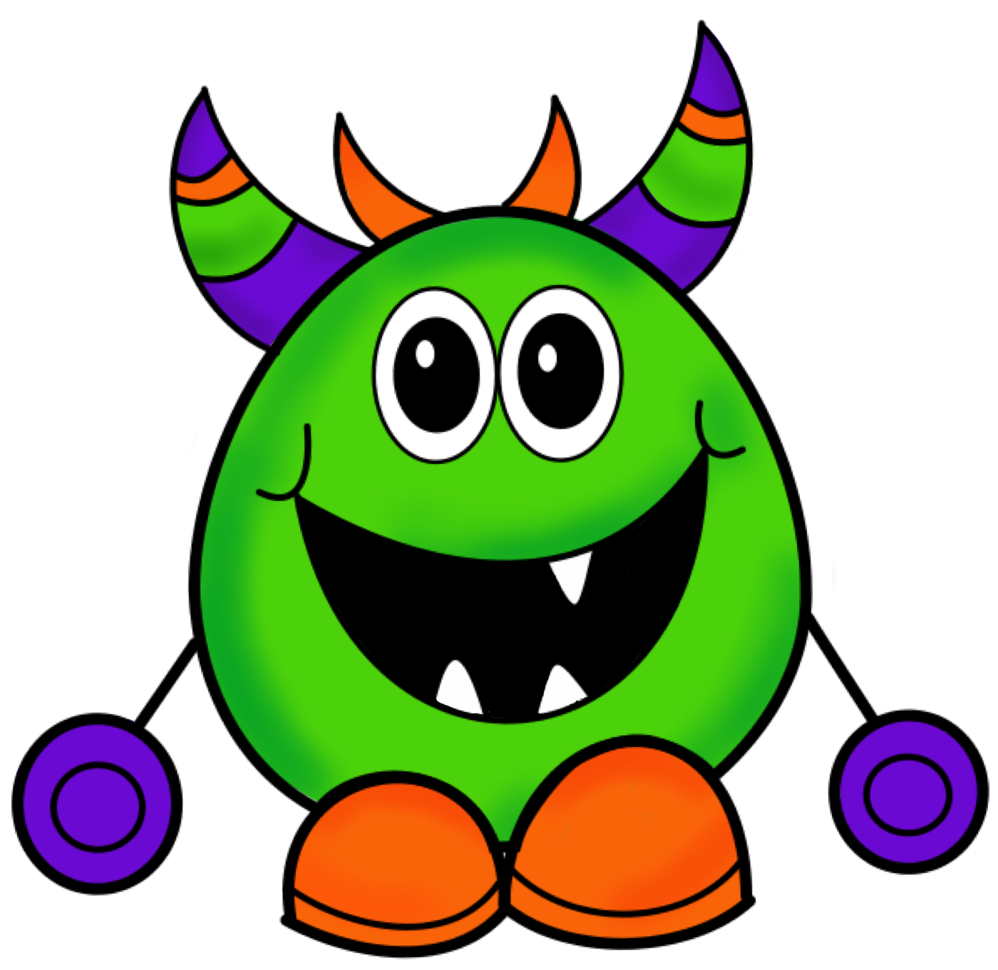 Cute scary monster clipart