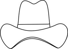 Garden hats black and white clipart