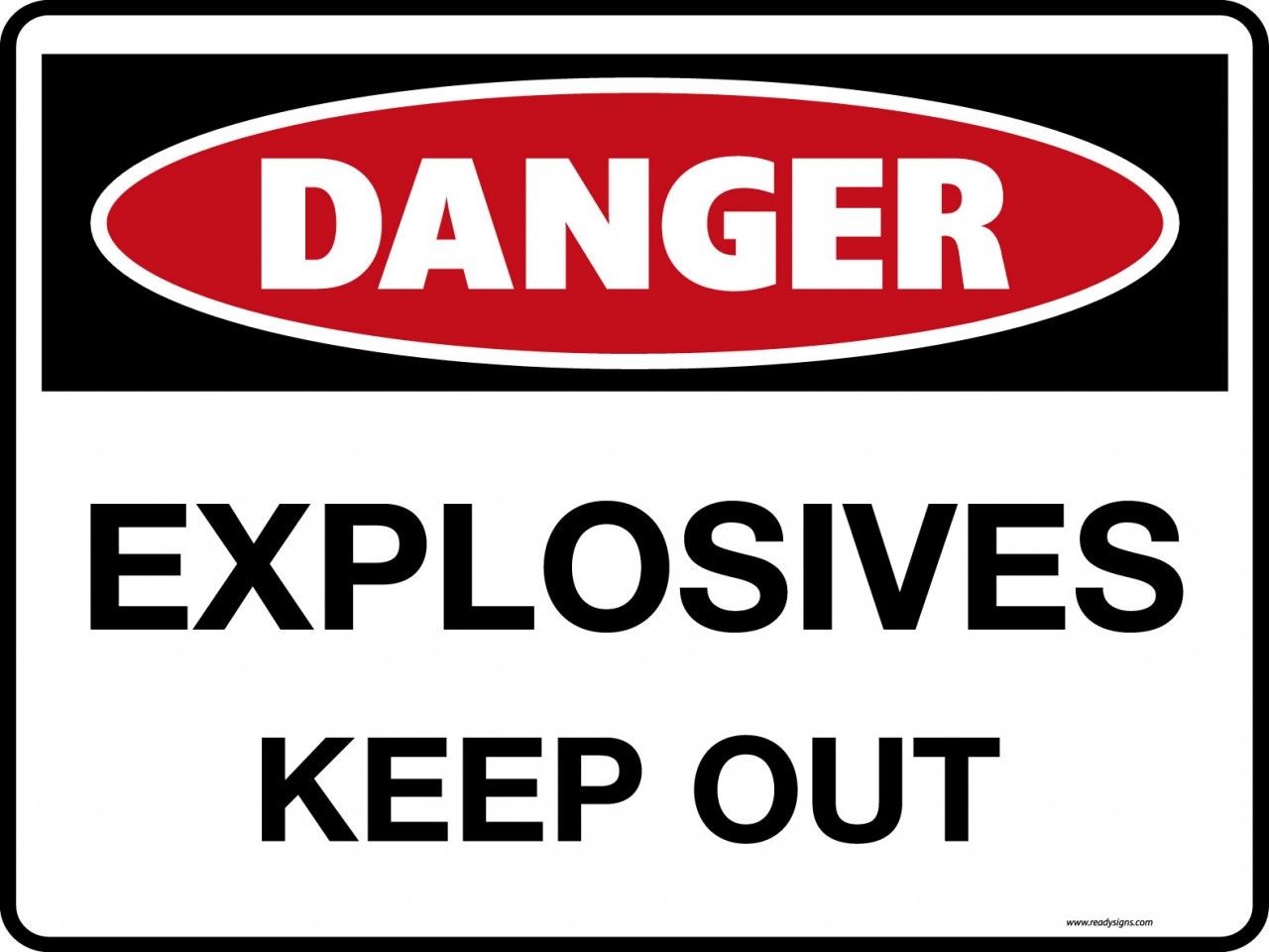 Danger Signs - Explosives Keep Out - Property Signs