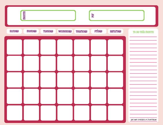 Blank calendar, Calendar and Calendar templates