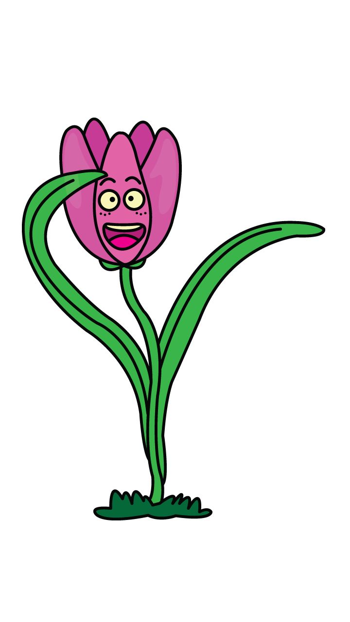 Cartoon tulip drawing tutorial http://drawingmanuals.com/manual ...