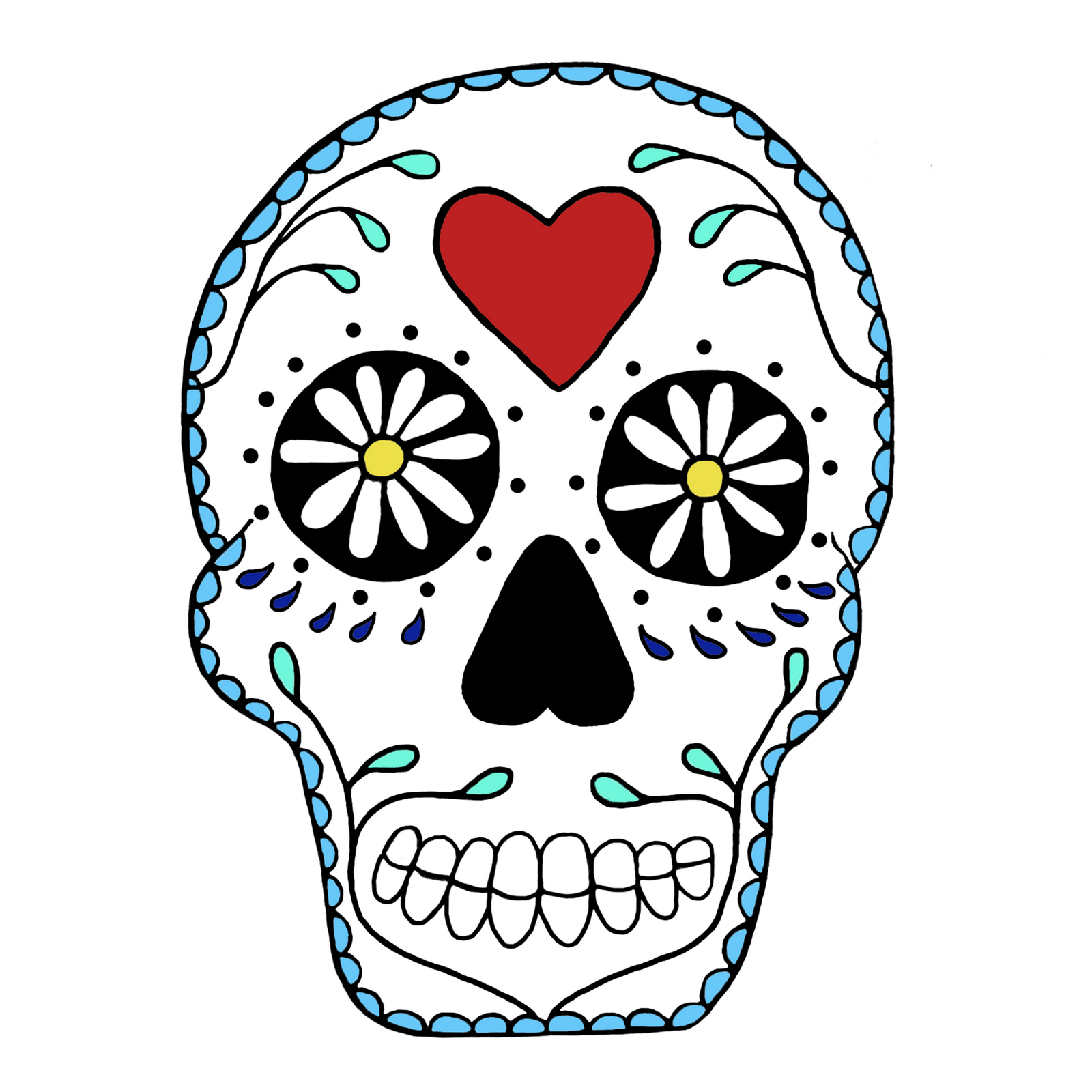 Sugar Skull Clip Art - ClipArt Best