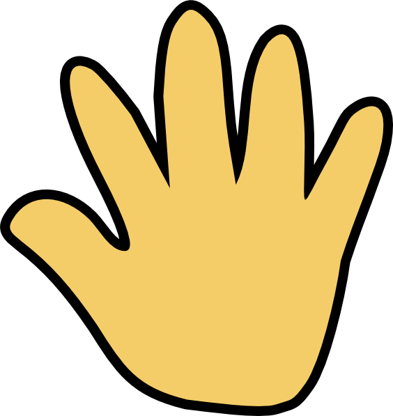 Animated waving hand clipart