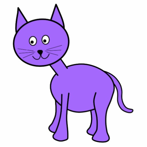 Purple Cartoon Cat | Free Download Clip Art | Free Clip Art | on ...