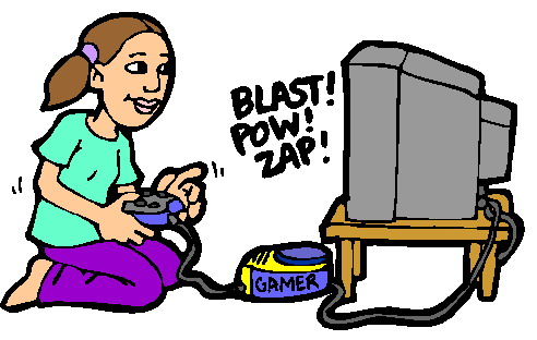 Play video games clipart