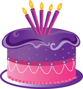 Purple Birthday Cupcake Clipart