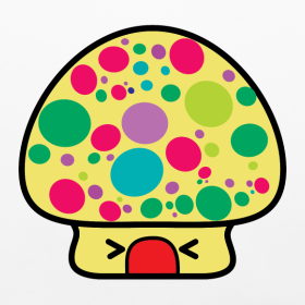 Cute Kawaii Toadstool Magic Mushroom House Cartoon | Dooni Designs