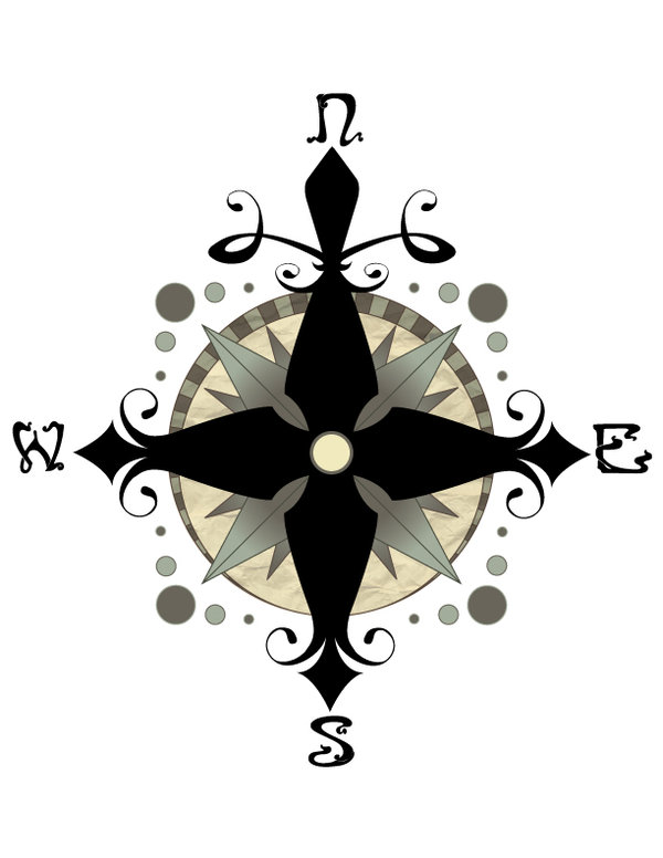 Old Map Compass Rose - ClipArt Best