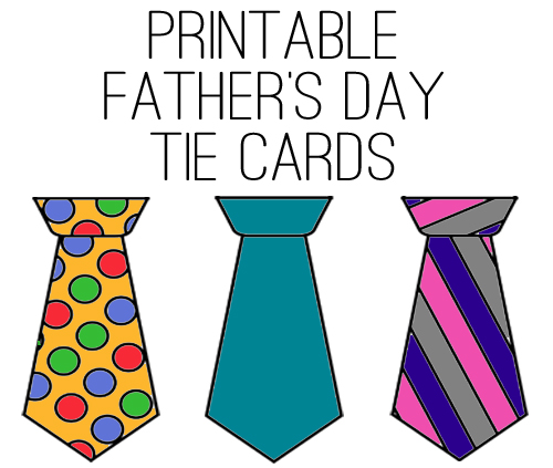 Printable Father's Day Tie Cards | Life Your Way