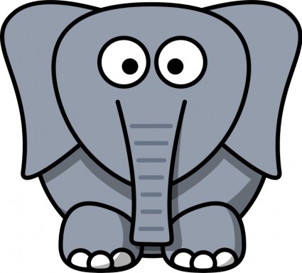 Cartoon Elephant Vector clip art - Free vector for free download
