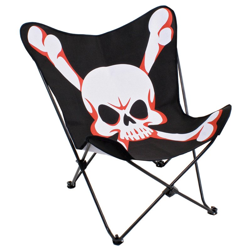 Kids Butterfly Chair with Skull and Crossbones - Kids Seating at ...
