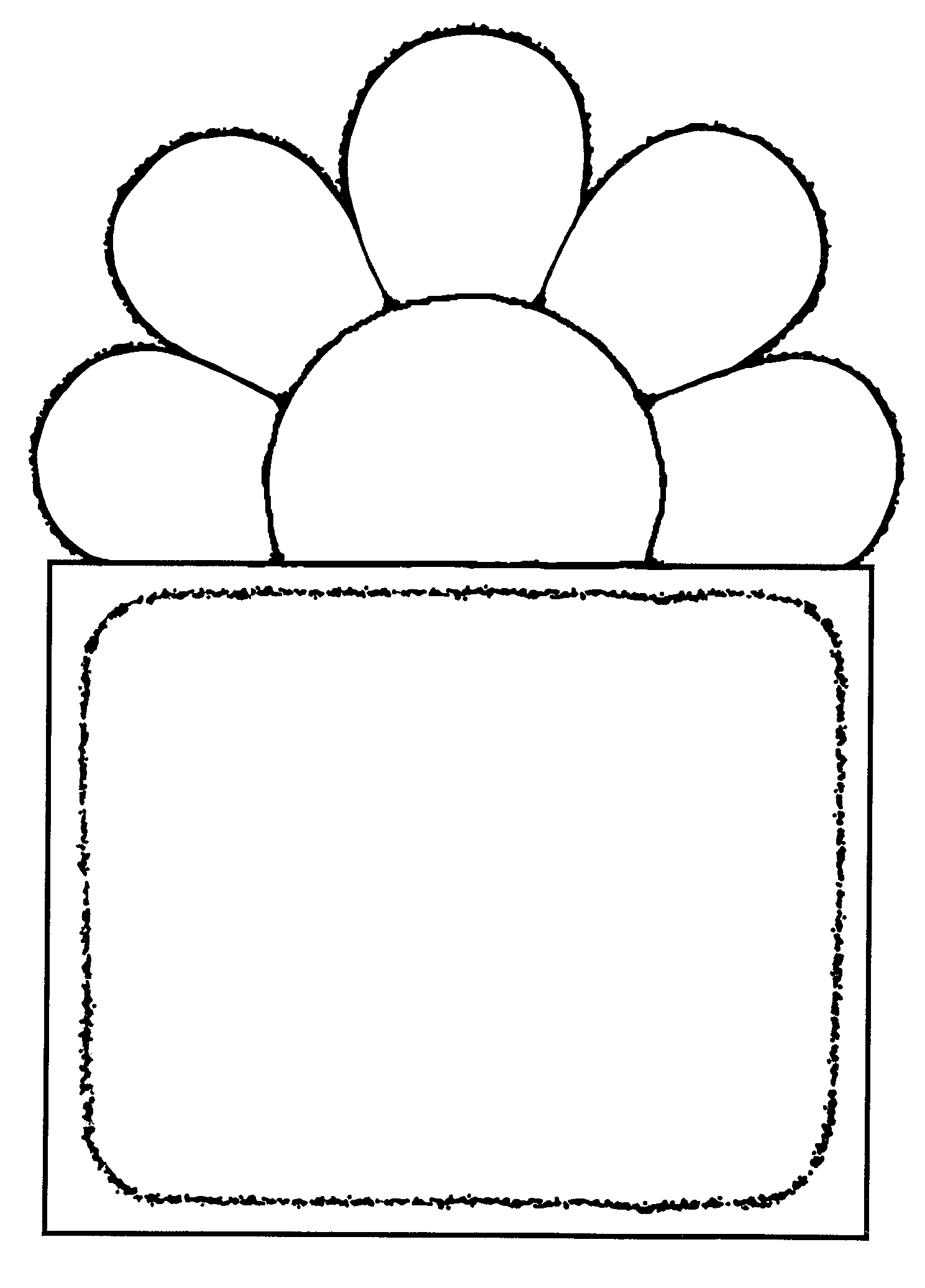 free black and white flower border clip art - photo #43