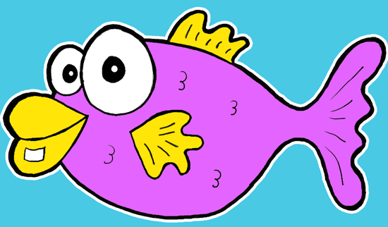 How to Draw Cartoon Fish with Basic Shapes for Kids - How to Draw ...