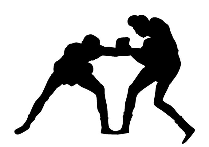 Boxing Silhouette 7 Decal Sticker