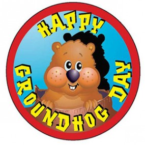 Happy groundhogs day clipart