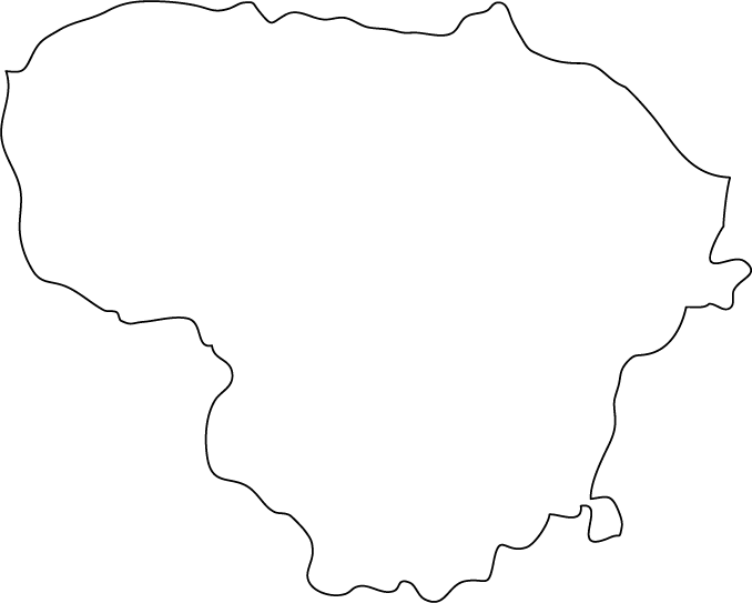 Lithuania outline map