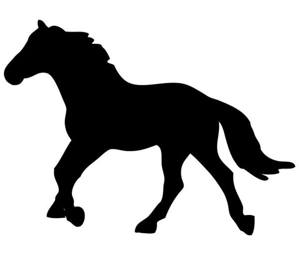 Horse Black And White Clipart