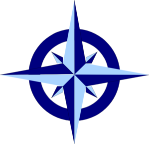 Blue Compass Rose clip art - vector clip art online, royalty free ...