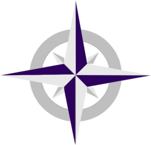 Purple Compass Rose Lt clip art - vector clip art online, royalty ...