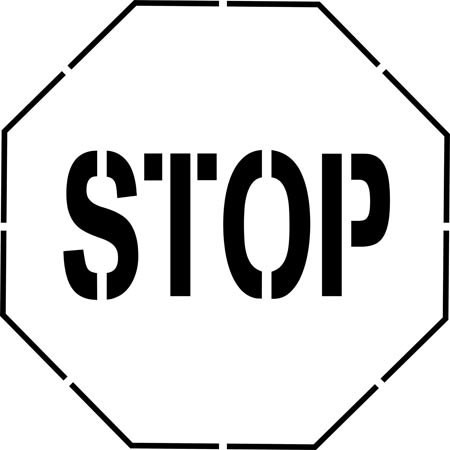 Stencils | Sign | Marking Symbol Stencils | Stop Sign - Stencilease.