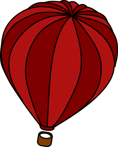 Hot Air Balloon Red clip art - vector clip art online, royalty ...
