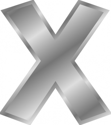 Download Effect Letters Alphabet Silver X clip art Vector Free