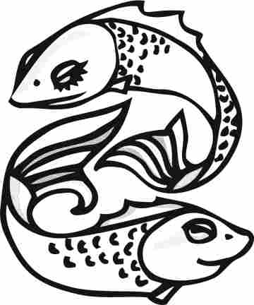 Fish Coloring Pages With Marine Cartoons, funny fish and fat fish
